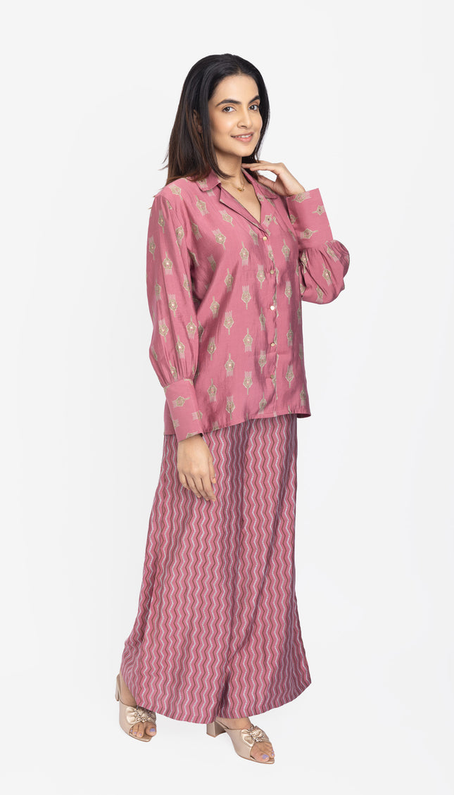 Mauve Heritage Print Co-ord Set