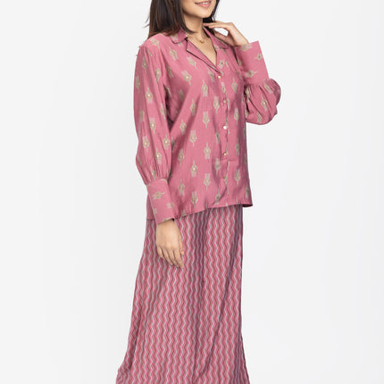 Mauve Heritage Print Co-ord Set