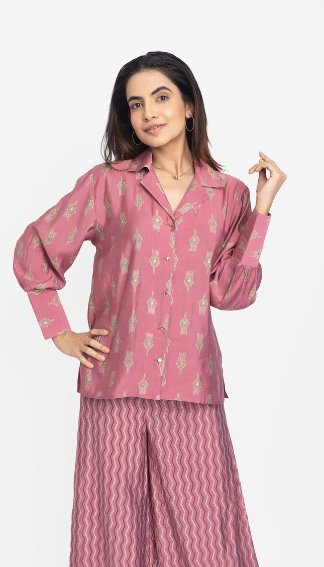 Mauve Heritage Print Co-ord Set