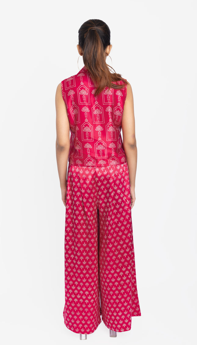 Dark Pink Ikat Grove Co-Ord Set