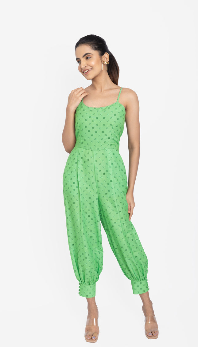 Mint Cross-Print Layered Co-Ord Set