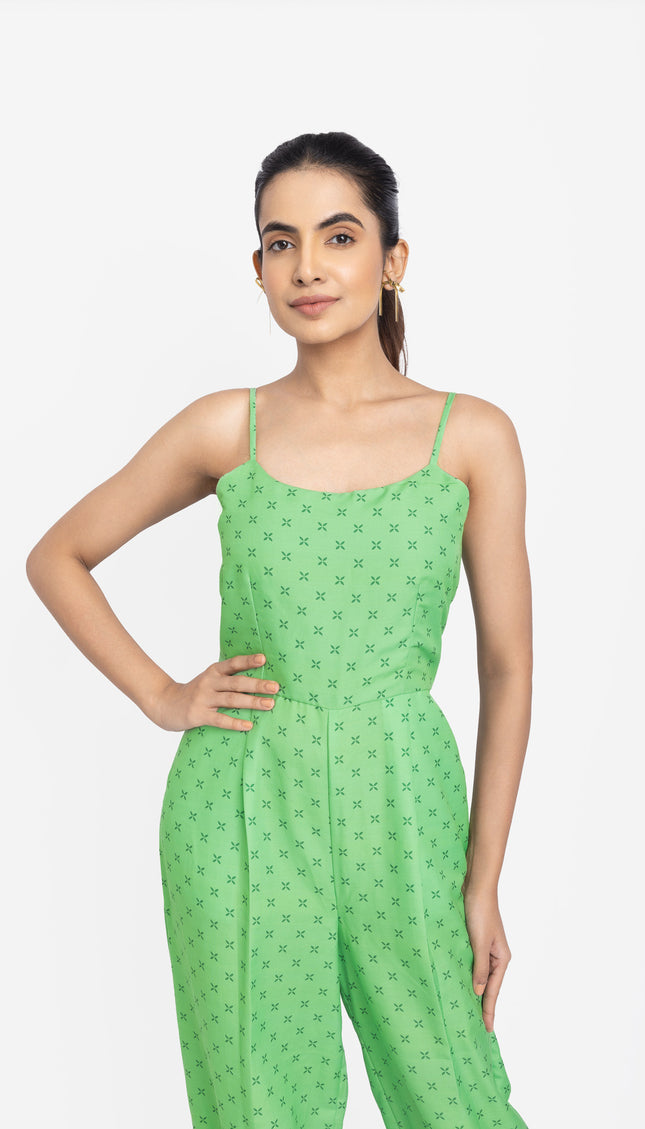 Mint Cross-Print Layered Co-Ord Set