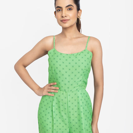 Mint Cross-Print Layered Co-Ord Set