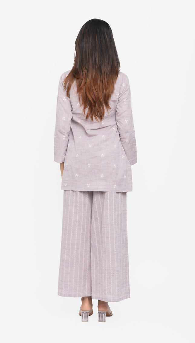 Grey Whisper Kurta & Flare Pant Set