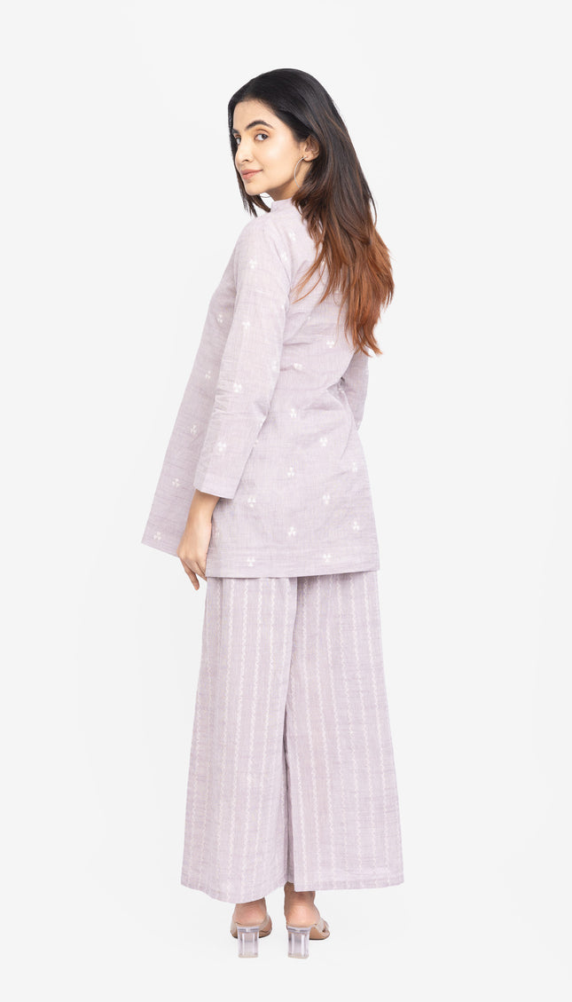 Grey Whisper Kurta & Flare Pant Set