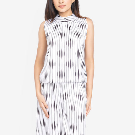 Monochrome Ripple Sleeveless Co-ord Set