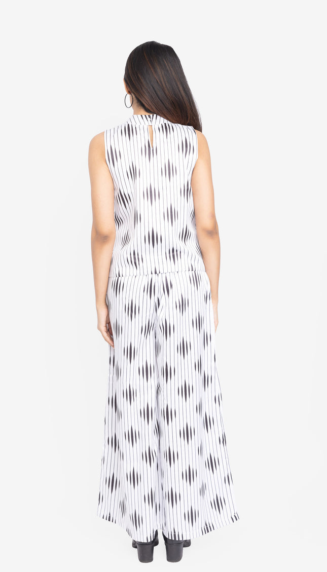 Monochrome Ripple Sleeveless Co-ord Set