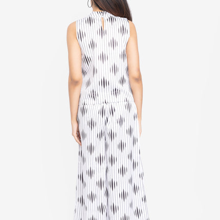 Monochrome Ripple Sleeveless Co-ord Set