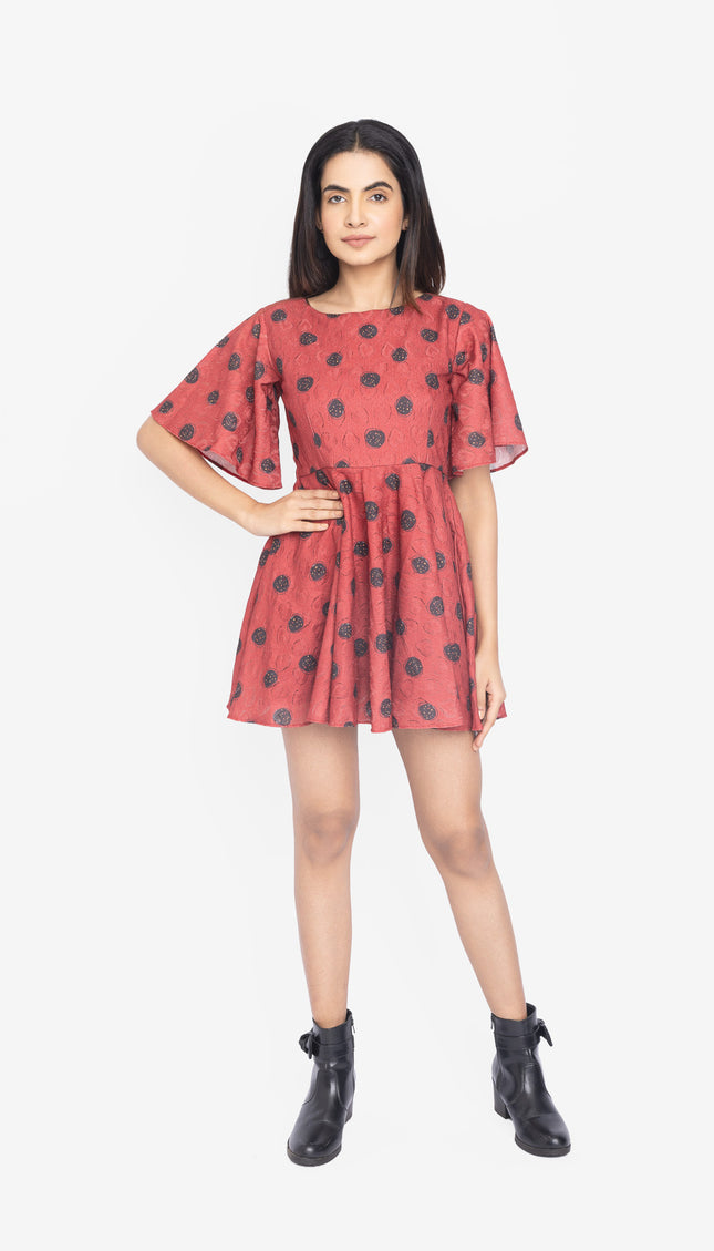 Crimson Polka Play Dress