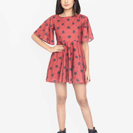 Crimson Polka Play Dress