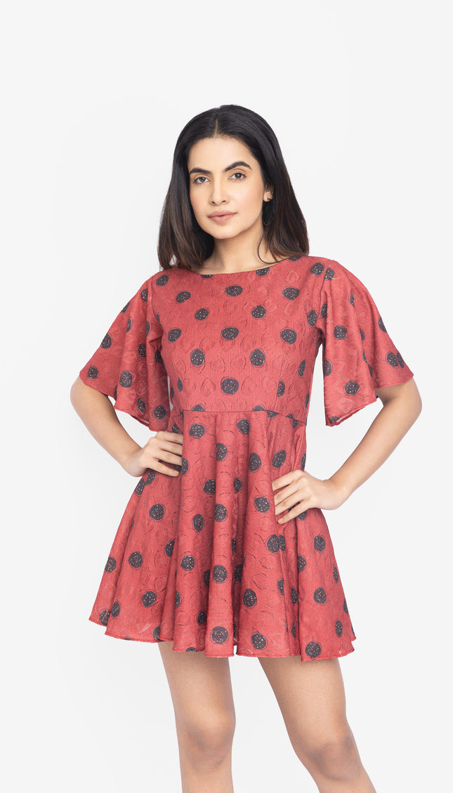 Crimson Polka Play Dress