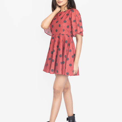 Crimson Polka Play Dress