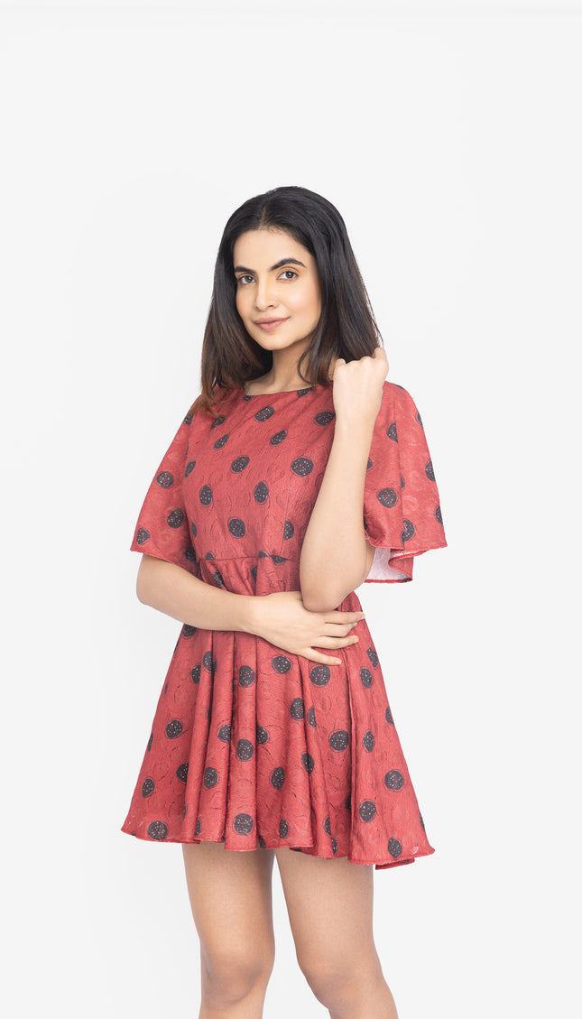 Crimson Polka Play Dress