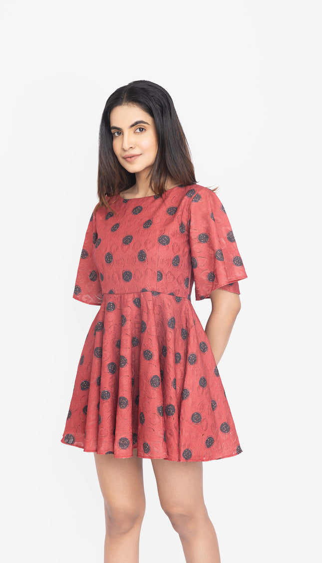 Crimson Polka Play Dress