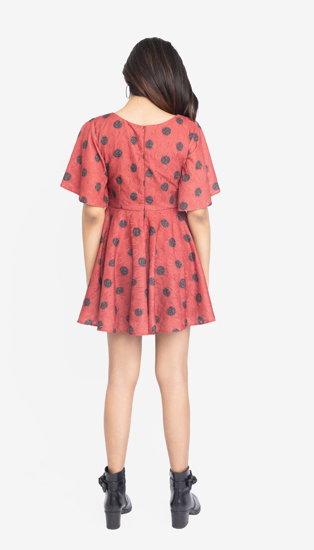 Crimson Polka Play Dress