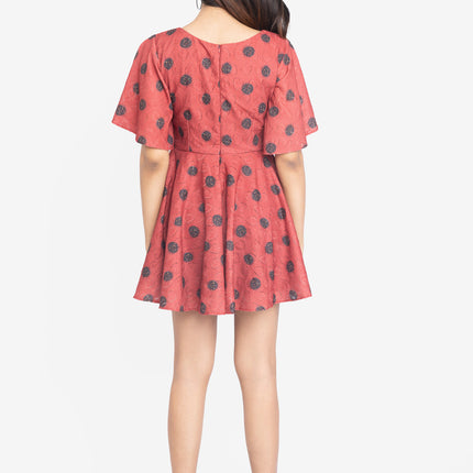 Crimson Polka Play Dress