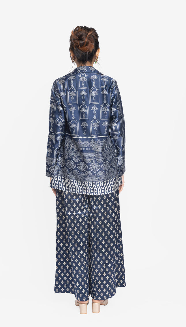 Indigo Ikat Layered Co-Ord Set