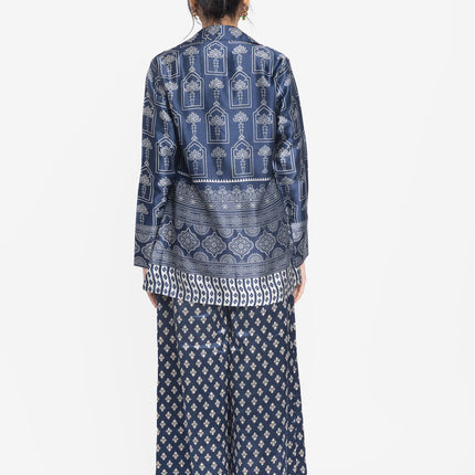 Indigo Ikat Layered Co-Ord Set