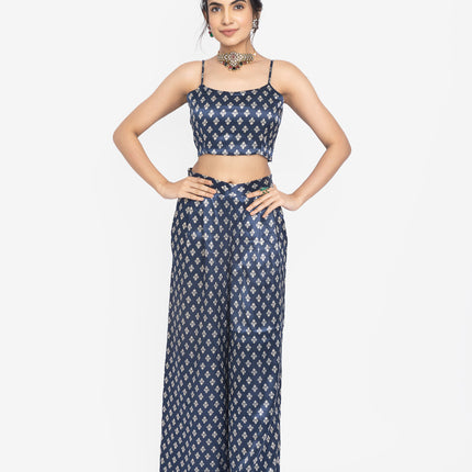 Indigo Ikat Layered Co-Ord Set