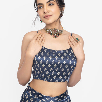Indigo Ikat Layered Co-Ord Set
