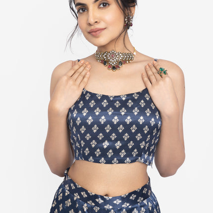 Indigo Ikat Layered Co-Ord Set