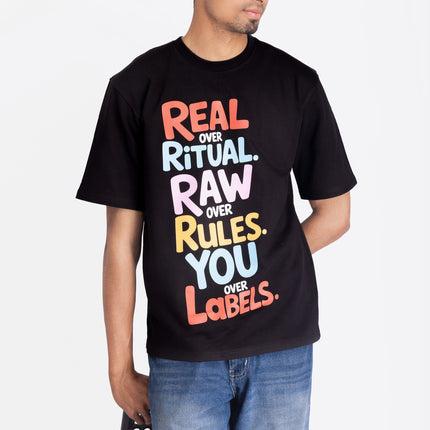 RReflekt - Unisex REAL. RAW. YOU. Graphic Printed Oversized T-Shirt