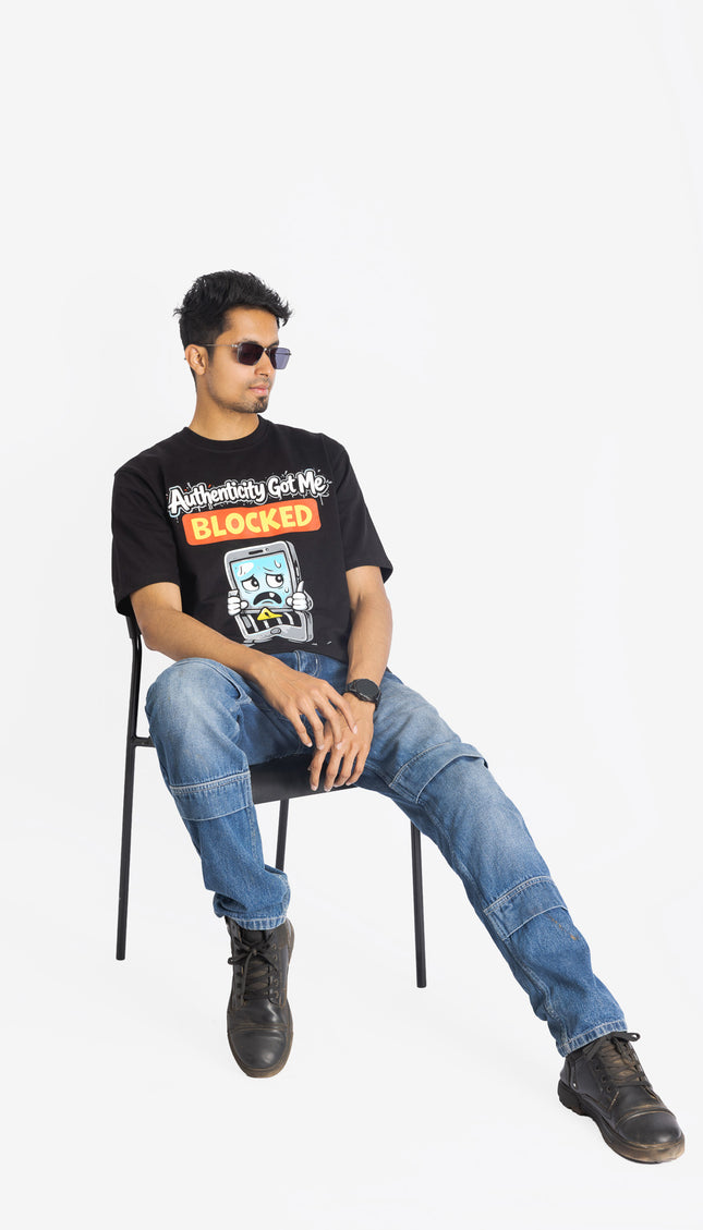 RReflekt – Unisex BLOCKED Graphic Oversized T-Shirt