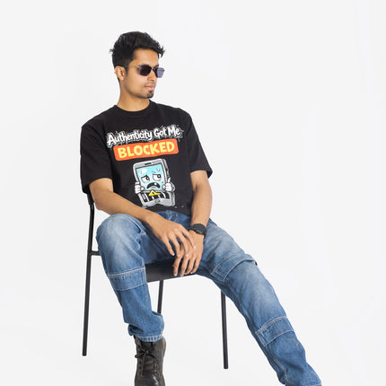 RReflekt – Unisex BLOCKED Graphic Oversized T-Shirt