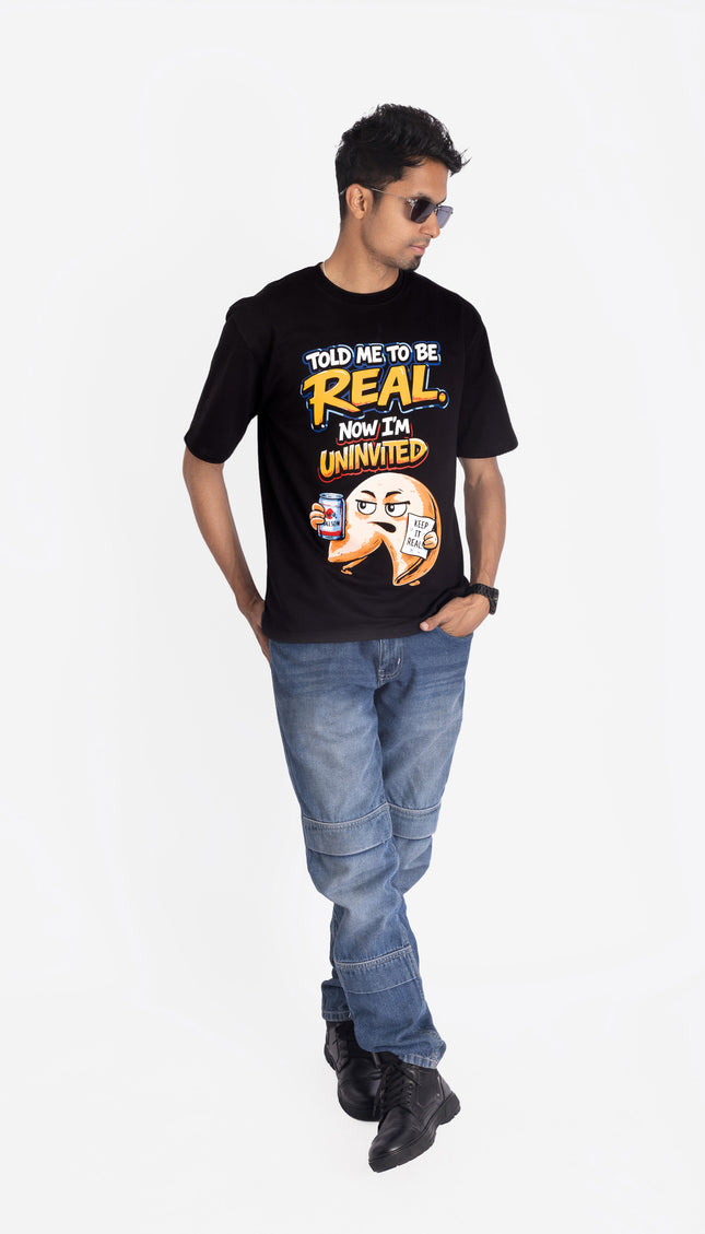 RReflekt - Unisex REAL Graphic Printed Oversized T-Shirt