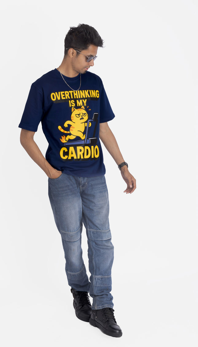 RReflekt - Unisex Overthinking Graphic Printed Oversized T-Shirt