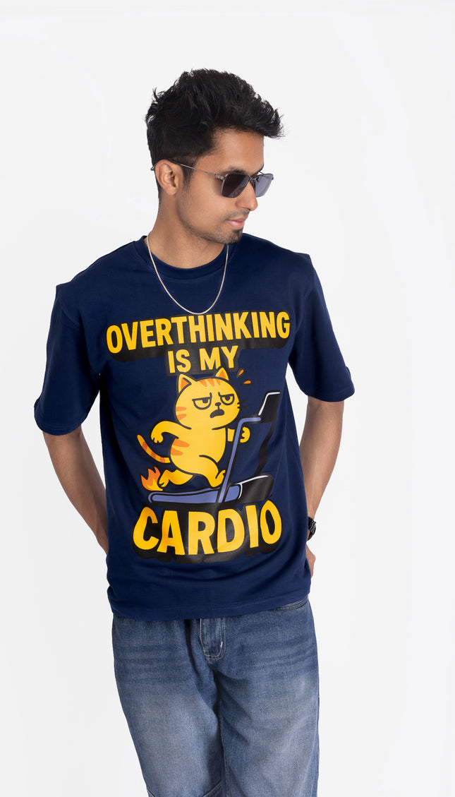 RReflekt - Unisex Overthinking Graphic Printed Oversized T-Shirt