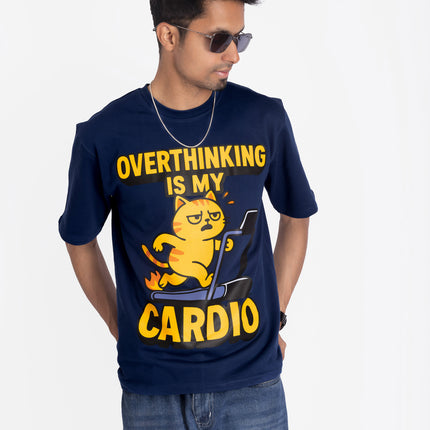 RReflekt - Unisex Overthinking Graphic Printed Oversized T-Shirt