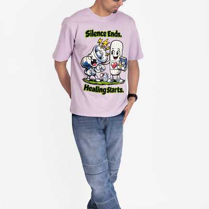 RReflekt - Unisex HEALING Graphic Printed Oversized T-Shirt