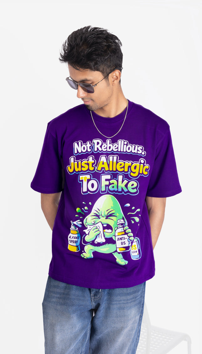 RReflekt - Unisex REBEL Graphic Printed Oversized T-Shirt