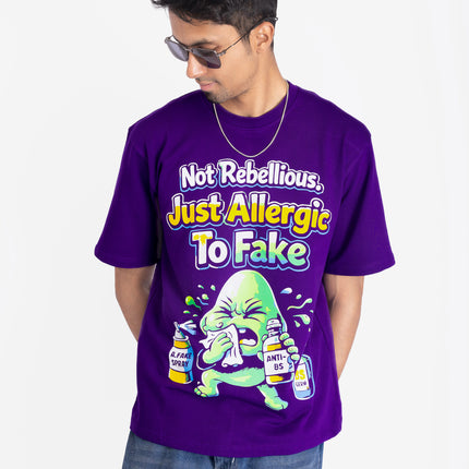RReflekt - Unisex REBEL Graphic Printed Oversized T-Shirt