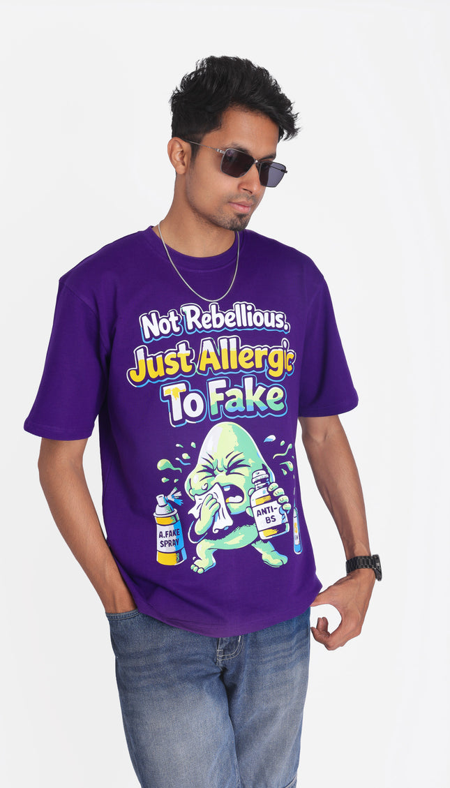 RReflekt - Unisex REBEL Graphic Printed Oversized T-Shirt