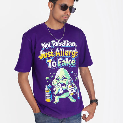RReflekt - Unisex REBEL Graphic Printed Oversized T-Shirt