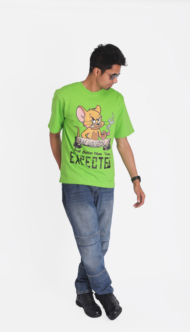 RReflekt - Unisex Expectation Graphic Printed Oversized T-Shirt