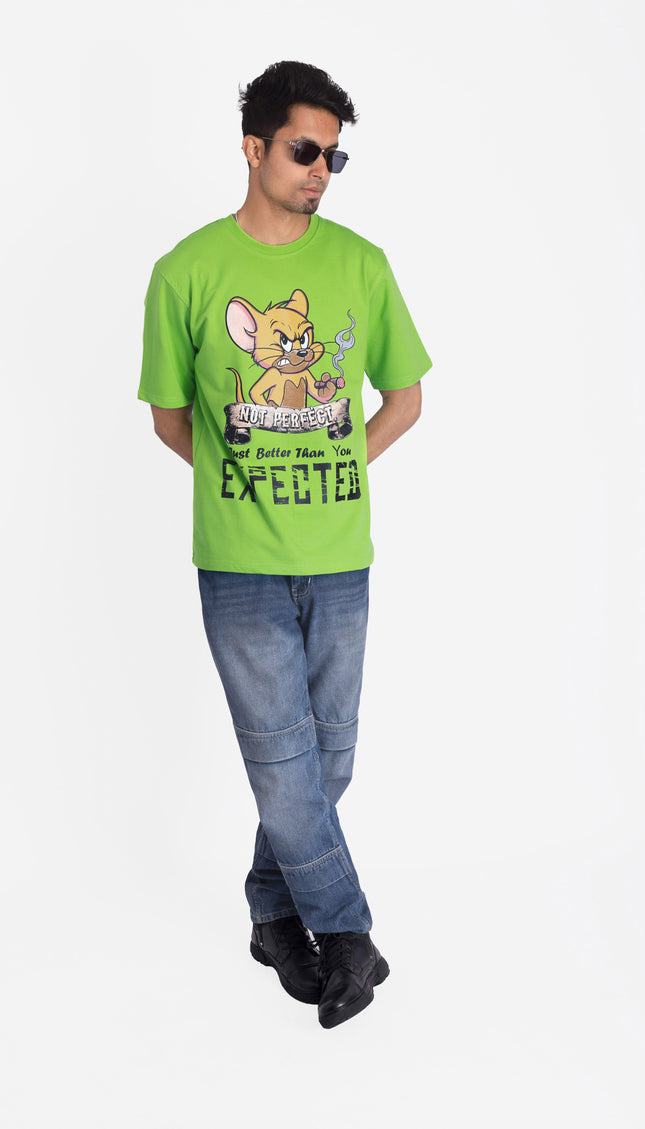 RReflekt - Unisex Expectation Graphic Printed Oversized T-Shirt