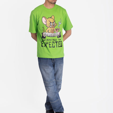 RReflekt - Unisex Expectation Graphic Printed Oversized T-Shirt