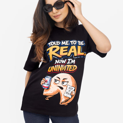 RReflekt - Unisex REAL Graphic Printed Oversized T-Shirt