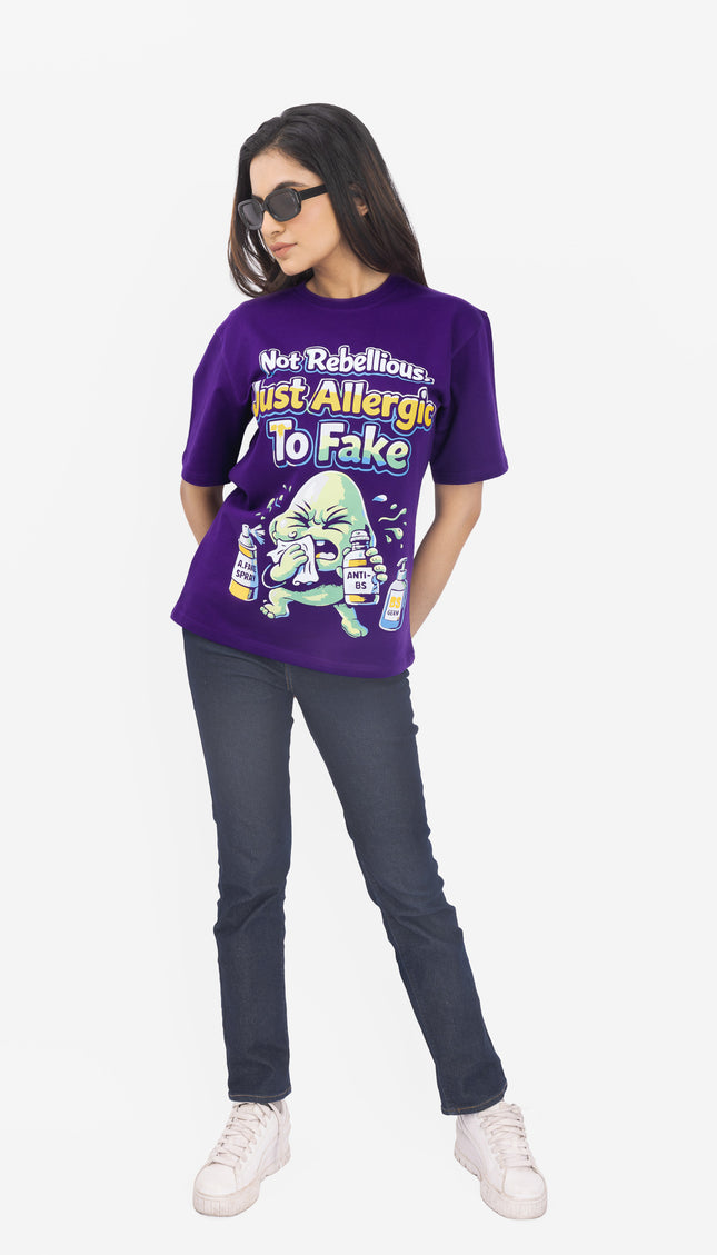 RReflekt - Unisex REBEL Graphic Printed Oversized T-Shirt