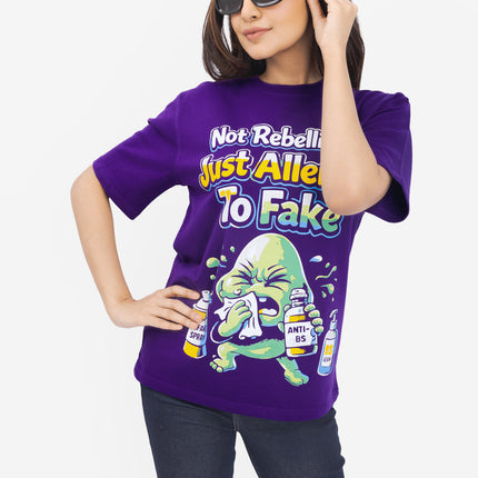 RReflekt - Unisex REBEL Graphic Printed Oversized T-Shirt
