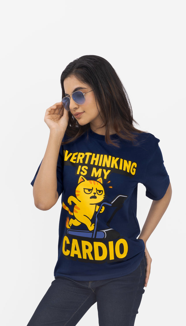 RReflekt - Unisex Overthinking Graphic Printed Oversized T-Shirt