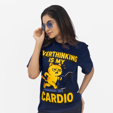 RReflekt - Unisex Overthinking Graphic Printed Oversized T-Shirt