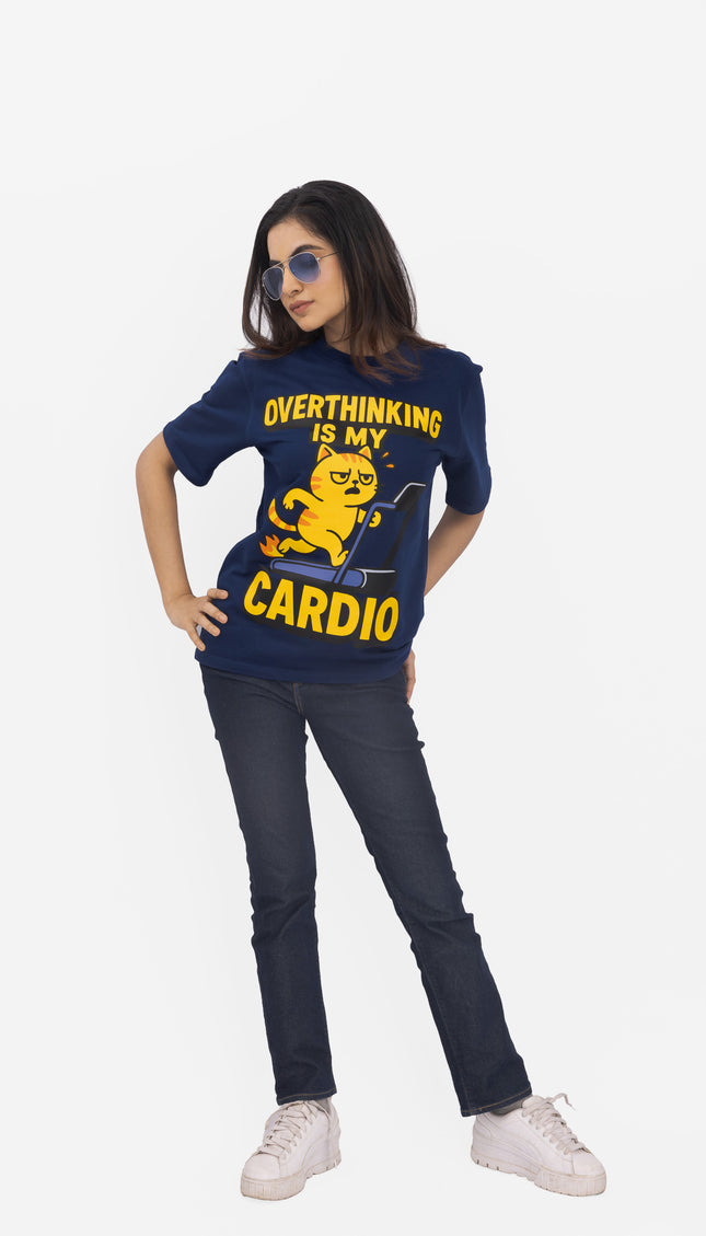 RReflekt - Unisex Overthinking Graphic Printed Oversized T-Shirt