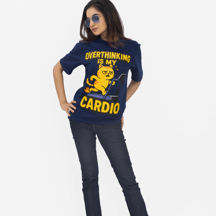 RReflekt - Unisex Overthinking Graphic Printed Oversized T-Shirt