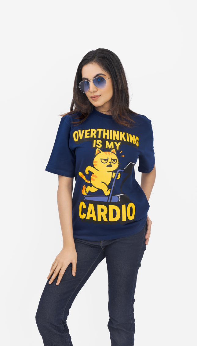 RReflekt - Unisex Overthinking Graphic Printed Oversized T-Shirt