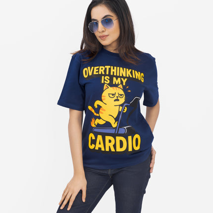 RReflekt - Unisex Overthinking Graphic Printed Oversized T-Shirt