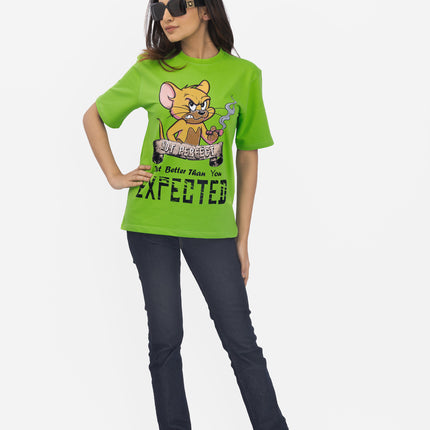 RReflekt - Unisex Expectation Graphic Printed Oversized T-Shirt